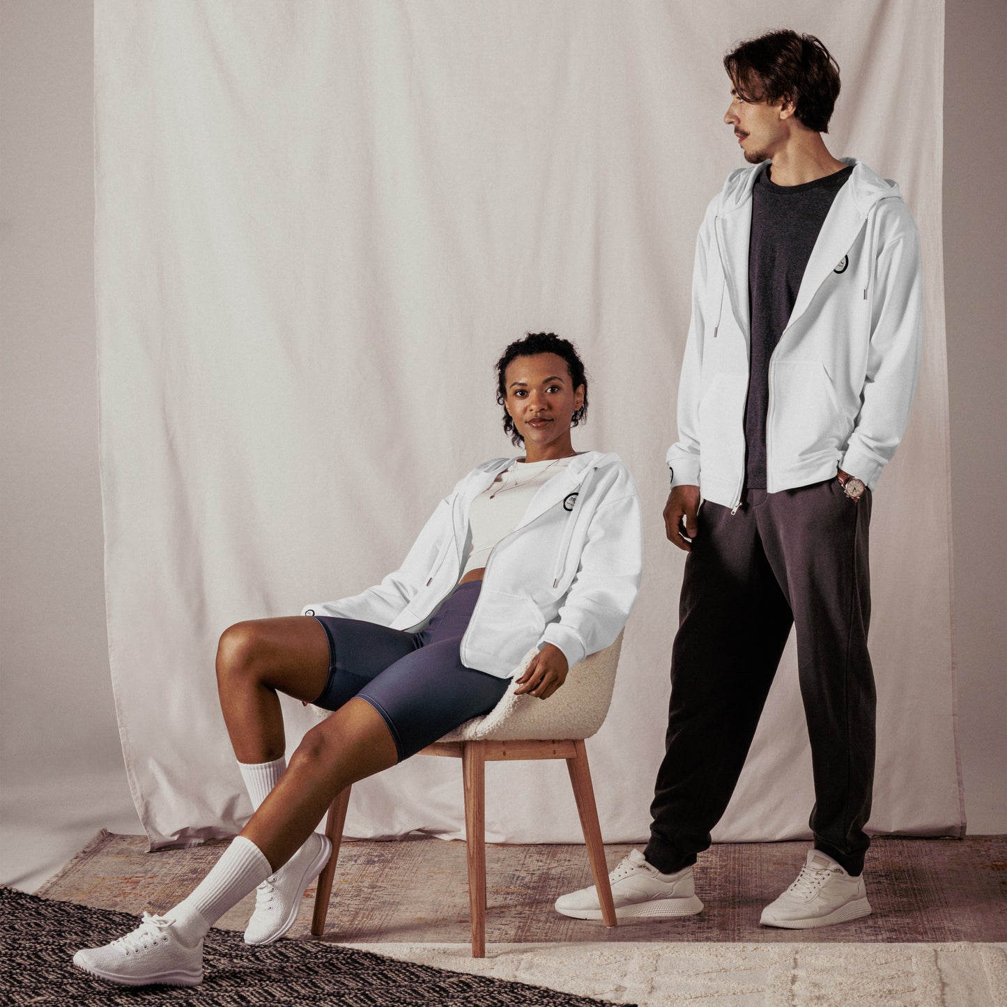 Unisex eco zip hoodie