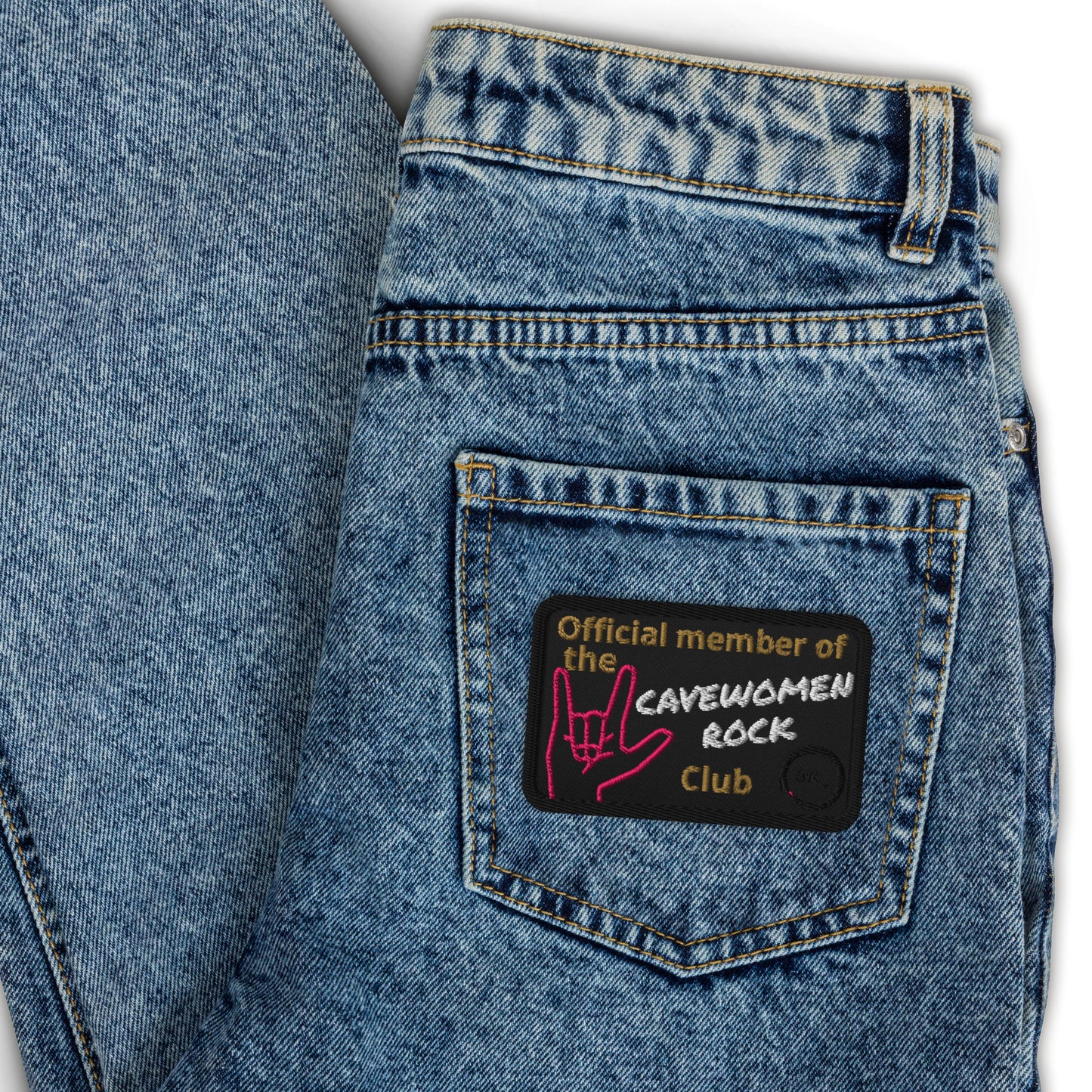 cavewomen rock club Embroidered patches